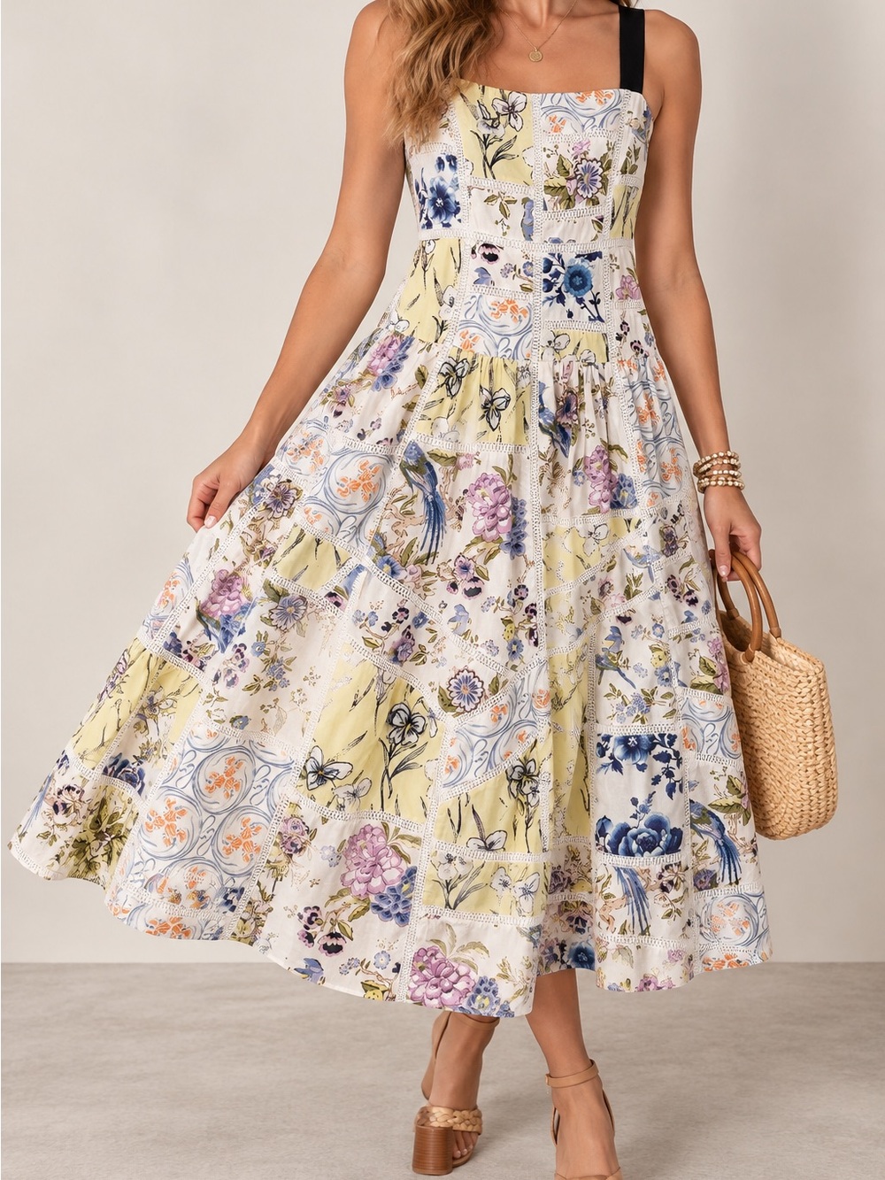 Maeve by Anthropologie Floral Patchwork Dress – Size S